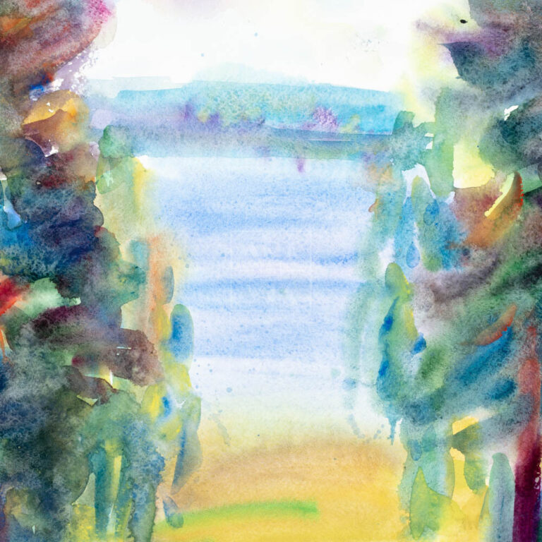 Фрагмент картины 3/3. Пейзаж. Кинешма. Вид на реку