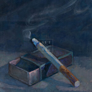 Фрагмент 3 из 3. Натюрморт с сигаретой купить картину Попова А.